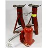 Image 1 : GROUP OF BOTTLE JACKS AND CAR STANDS