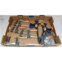FLAT OF BAR CLAMPS, QUICK GRIP CLAMPS AND MORE