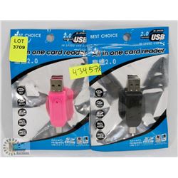 LOT OF TWO NEW! ALL IN ONE CARD READERS