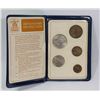 Image 1 : BRITISH FIRST DECIMAL COIN SET IN DISPLAY.