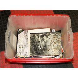 TOTE OF ROCK AND ROLL GUITAR AND MUSIC BOOKS