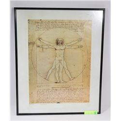 PRINT OF LEONARDOS VITRUVIAN MAN