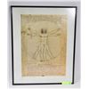 Image 1 : PRINT OF LEONARDOS VITRUVIAN MAN