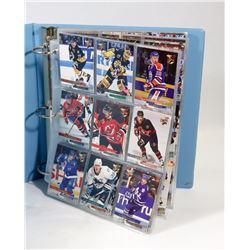 BINDER OF FLEER ULTRA 93/94 HOCKEY CARDS