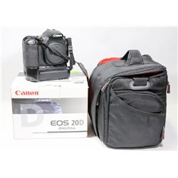 CANON EOS20D DIGITAL CAMERA BODY, BG-E2 CAMERA