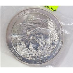 .999 PURE SILVER MONTANA STATE LARGE COIN 5.0 OZ