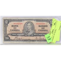 1937 CANADIAN $2 BILL