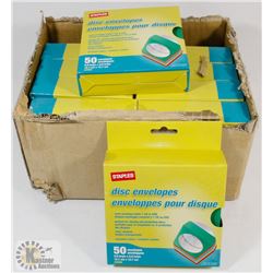 CASE OF STAPLES DISC ENVELOPES