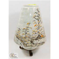 HAND PAINTED CERAMIC DECORATIVE VASE / CANDLE
