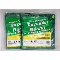 LOT OF 2 NEW 9FT X 12FT TARPS