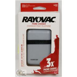 NEW RAYOVAC 6000 MAH POWER BANK