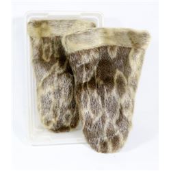 VINTAGE ESKIMO MADE LEOPARD SEAL WINTER MITTS