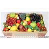 Image 1 : FLAT OF ASSORTED DECORATIVE FRUIT & VEGETABLES.