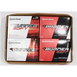 FLAT OF TAYLORMADE BURNER RECLAIMED GOLF BALLS.