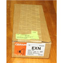 LOT OF TEN 50 WATT MR-16 HALOGEN LAMPS.