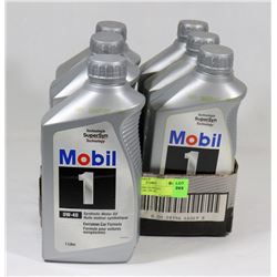 LOT OF 6 LITRE MOBILE1 SYNTHETIC OIL 0W-40
