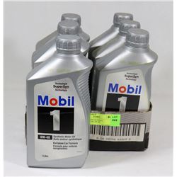 LOT OF 6 LITRE MOBILE1 SYNTHETIC OIL 0W-40