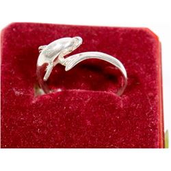 .925 STERLING SILVER DOLPHIN RING SIZE 8.5