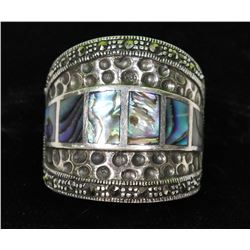 STERLING SILVER ABALONE RING SIZE 6.5