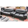 Image 1 : NEW BLACK LEATHERETTE 76" SOFA WITH 60" LOVE SEAT