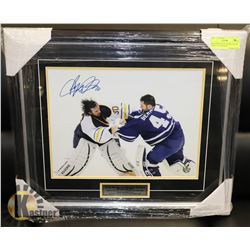 PROFESSIONALLY FRAMED GOALIE FIGHT 11 X 14 SIGNED