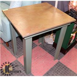 ESTATE LEAF DESIGN WOOD HALL TABLE, 28"X24"X30.5".