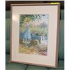 Image 1 : SIGNED NEEDLEPOINT YOUNG GIRL FEEDING GEESE