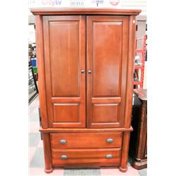 SOLID WOOD TV ARMOIRE, 44"X22"X77".
