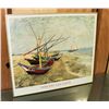 Image 1 : VINCENT VAN GOGH FISHING BOAT ON THE BEACH FRAMED