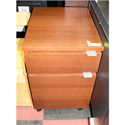 2 DRAWER WOOD DESK CABINET, 1 FILE DRAWER