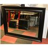 Image 1 : BLACK FRAMED WALL MIRROR, 48"X38.5".