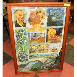 WOOD FRAMED ABSTRACT PICTURE