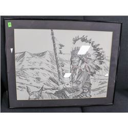 BT BROWN LTD ED 146/495 SIGNED NATIVE PRINT