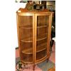 Image 1 : ANTIQUE CURVED GLASS CURIO CHINA CABINET FROM
