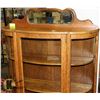 Image 2 : ANTIQUE CURVED GLASS CURIO CHINA CABINET FROM