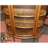 Image 3 : ANTIQUE CURVED GLASS CURIO CHINA CABINET FROM