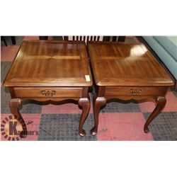 HAMMARY BRAND SET OF END TABLES WITH DRAWER