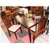 Image 1 : TABLE (60"X38"X30") WITH 4 SIDECHAIRS