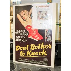 ORIGINAL MARILYN MUNROE "DONT BOTHER TO KNOCK"