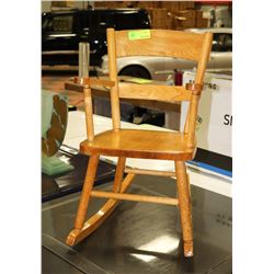 SOLID WOOD CHILD SIZE ROCKING CHAIR