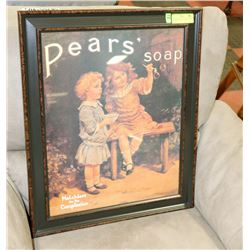 PEAR'S SOAP ADVERTISING FRAMED PICTURE