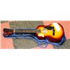 Image 1 : MARK II CHILDS SUNBURST GUITAR WITH SOFT CASE.