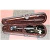 Image 1 : MENZER BLACK VIOLIN 4/4 WITH BOW AND HARD CASE.