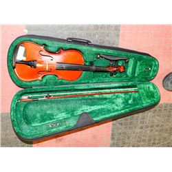CRAFTMAN NATURAL VIOLIN 4/4 WITH BOW & HARD CASE.