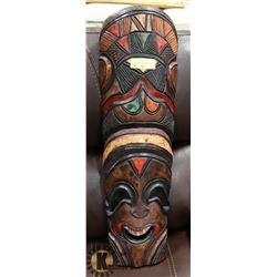 LARGE COLORFUL MASK 8"W X 28"H.