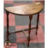 Image 1 : ANTIQUE WOOD D TABLE, 23"X11"X22.5"