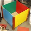 Image 1 : COLORFUL KIDS TOY BOX, 16"X16"X16".