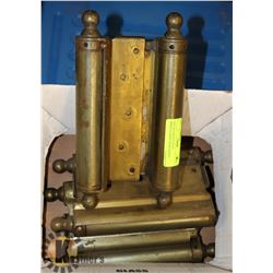 LOT OF 6 HEAVY DUTY SPRINGLOADED DOOR HINGES