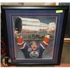 Image 1 : OILERS STANLEY CUP WIN PRINT FRAMED.