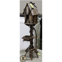 WOOD BIRD HOUSE 36" TALL